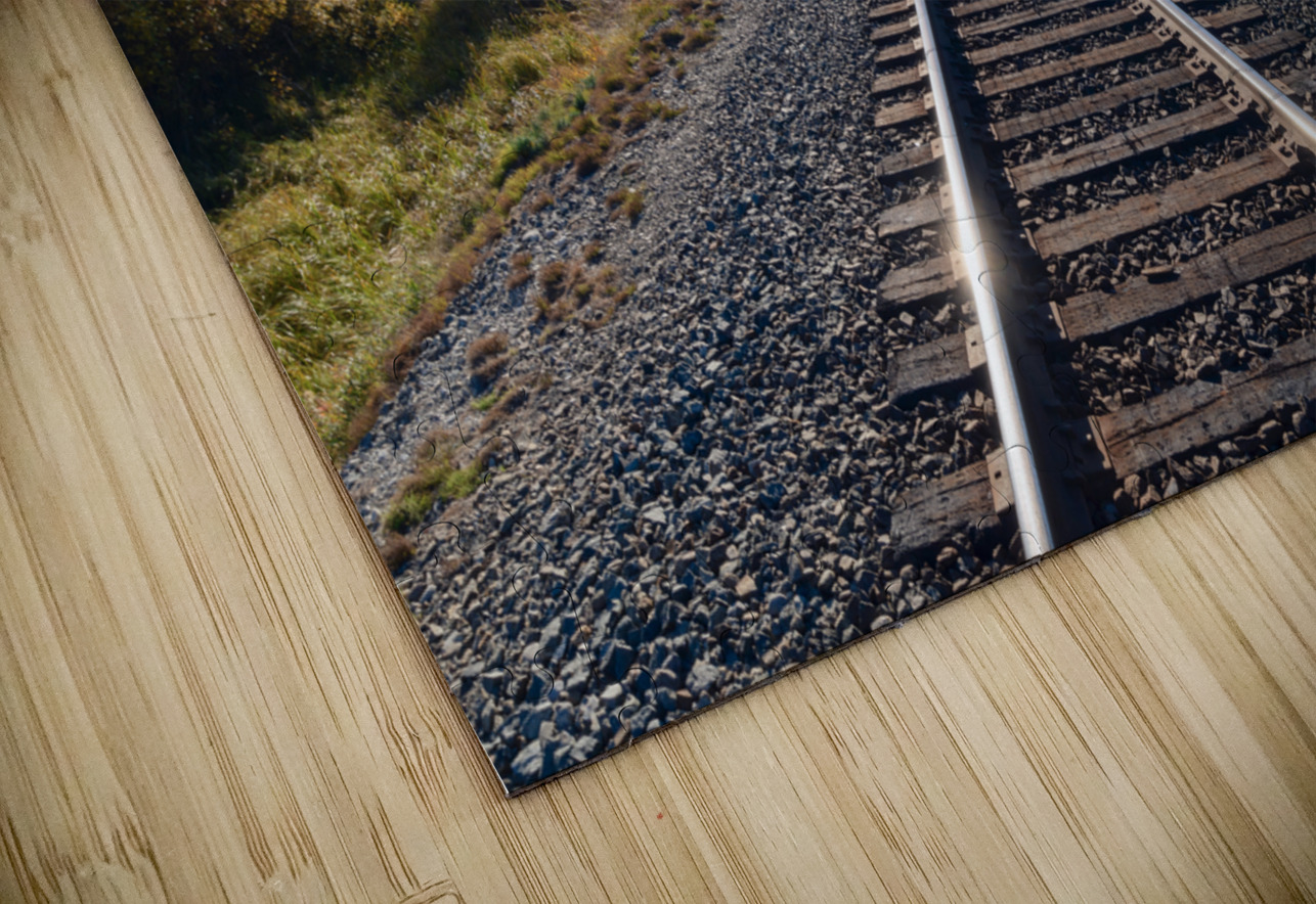 Banff Train tracks with sun 2 Justin Richard Batten Puzzle