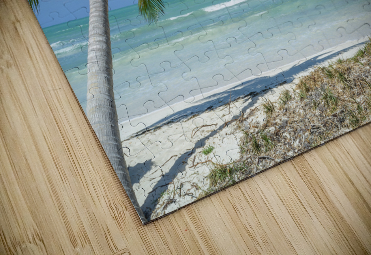Cuban beach with 2 palmtrees Justin Richard Batten Puzzle