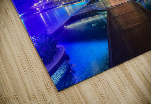 Resort pools at night Justin Richard Batten puzzle