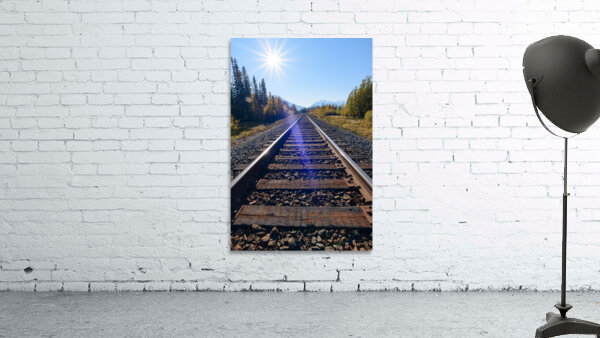 Banff Train Tracks with sun Wall Preview