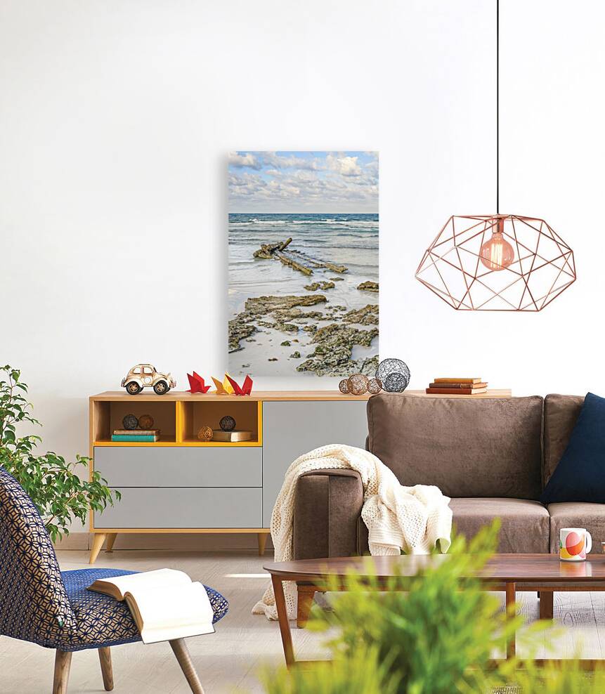 Cuban beach shipwreck Reproduction