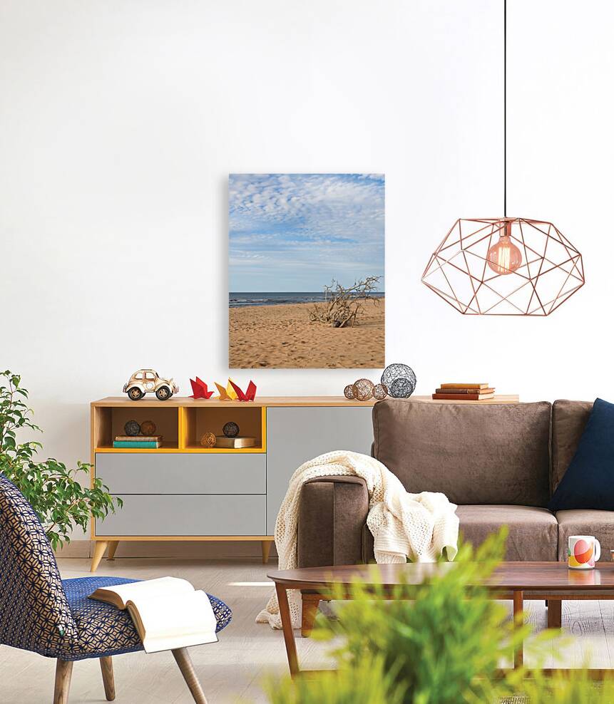 Greenwich beach driftwood art 4 Reproduction