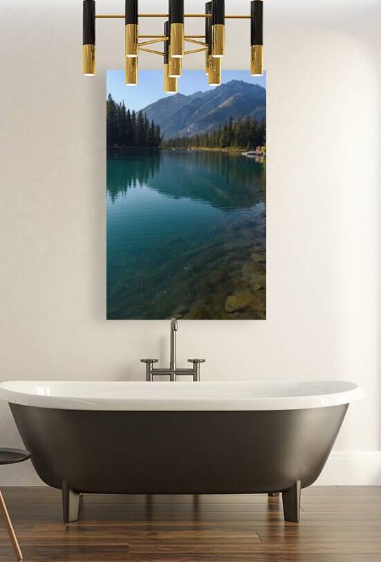 Banff Bow River mountains 2-3 by Justin Richard Batten