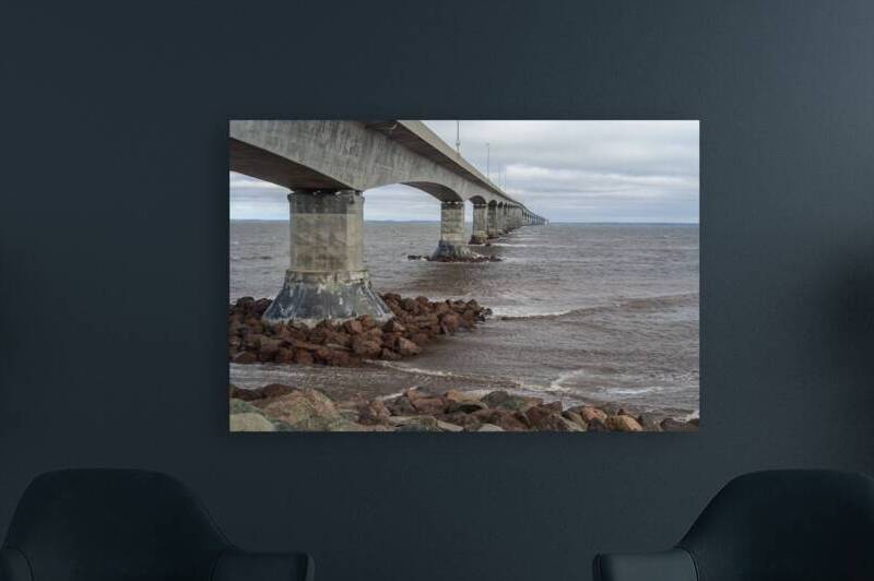 Confederation bridge cloudy by Justin Richard Batten