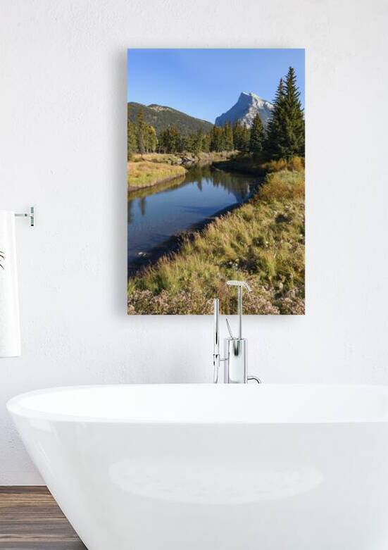 Banff Bow River mountains 2-5 by Justin Richard Batten