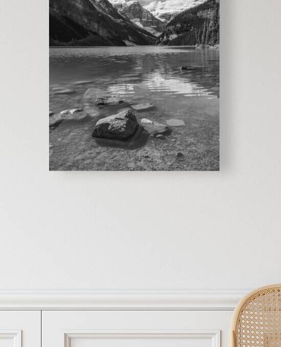 Lake Louise in black and white by Justin Richard Batten