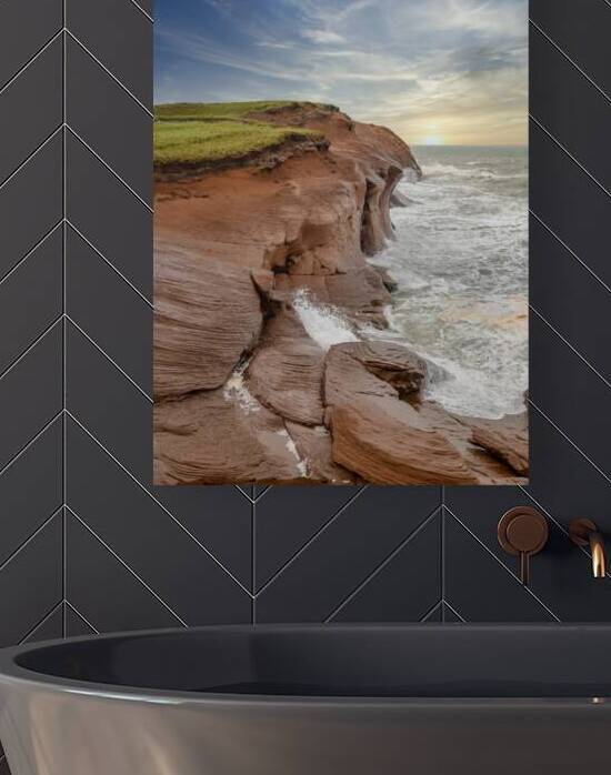 Isle De la Madeleine cliffs by Justin Richard Batten