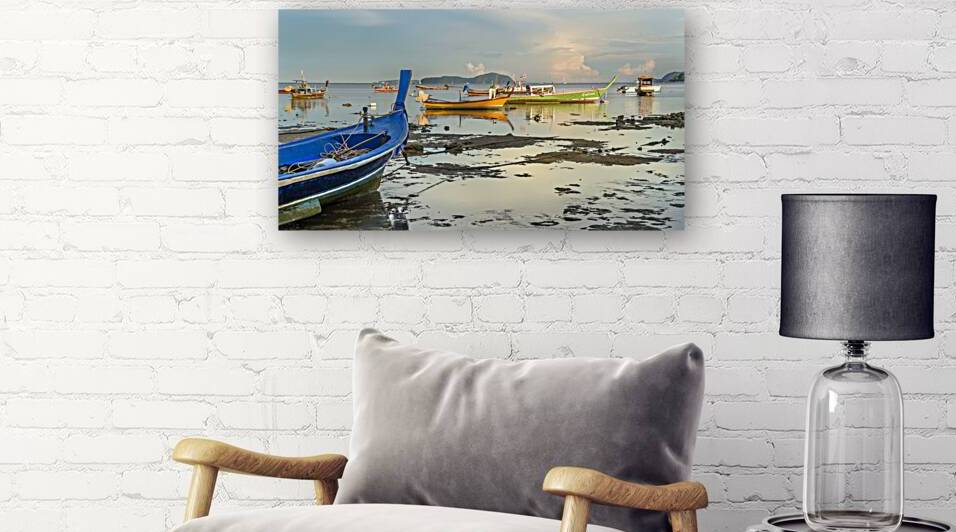 Rawai beach fishing boats & longtails by Justin Richard Batten