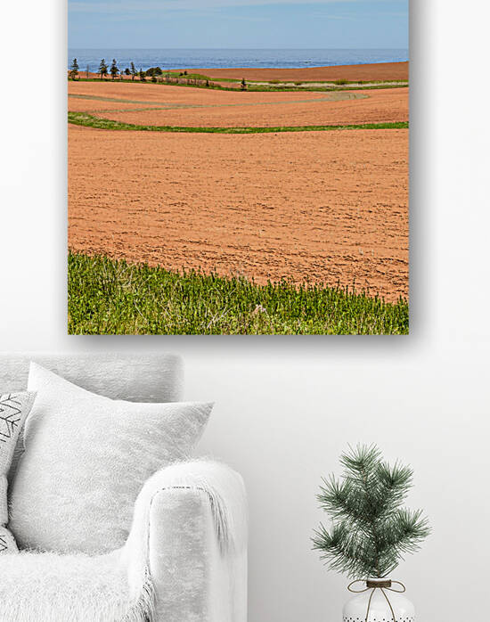 PEI red sand farm fields by Justin Richard Batten