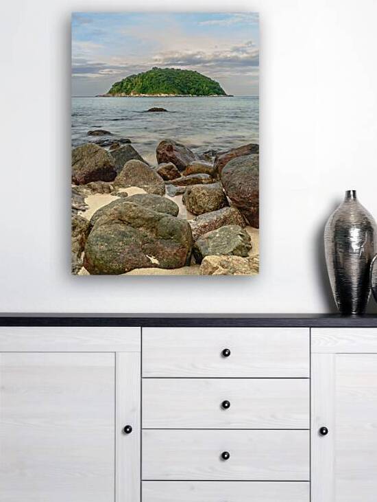 Ya-Nui Beach Island View by Justin Richard Batten