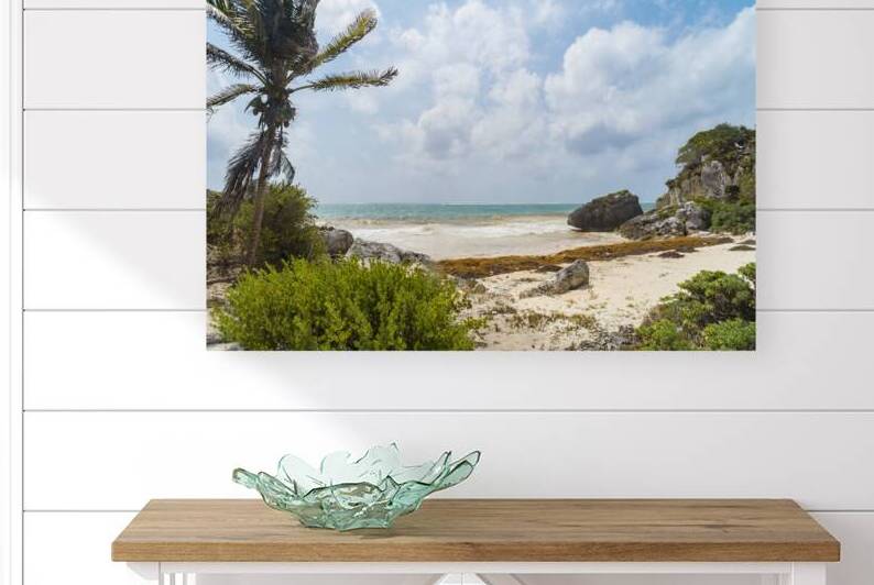 Tulum beach ocean view 3 by Justin Richard Batten