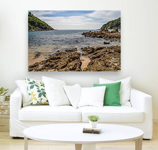 Ya-Nui beach island view - 2 by Justin Richard Batten