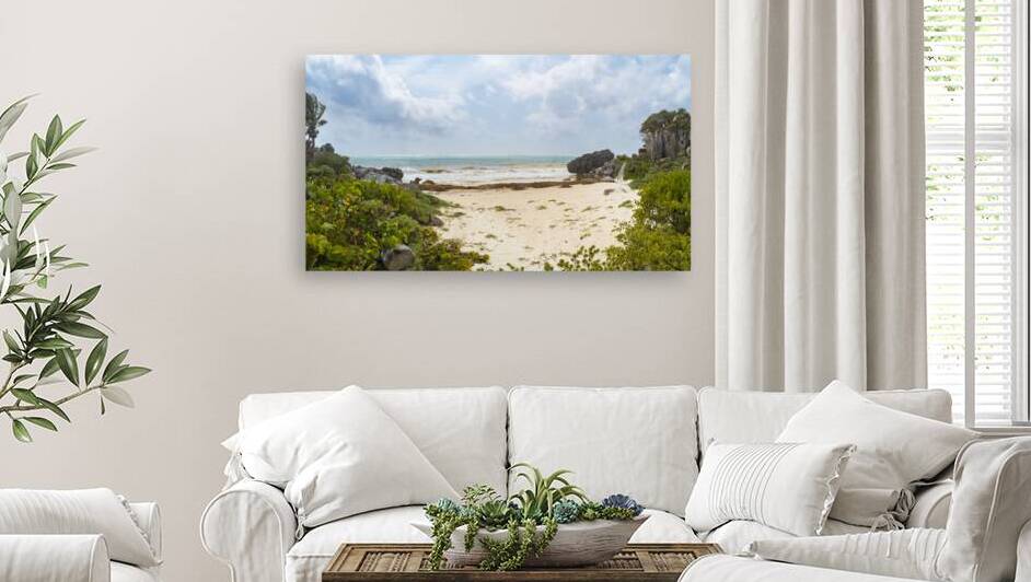 Tulum beach ocean view by Justin Richard Batten