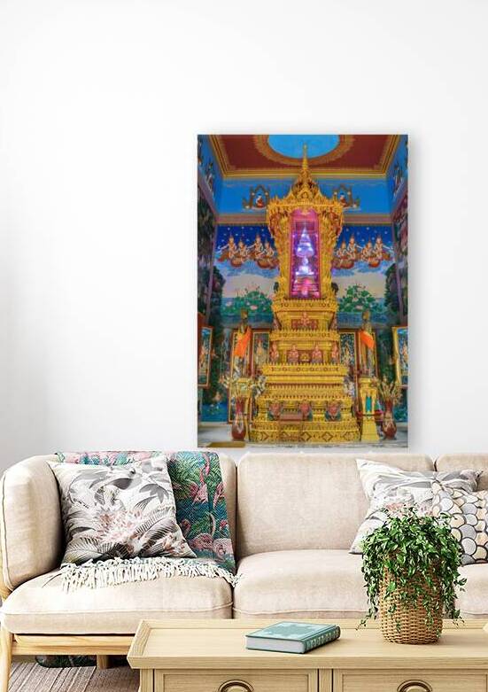 Interior of a temple at Wat Khao Rang temple by Justin Richard Batten