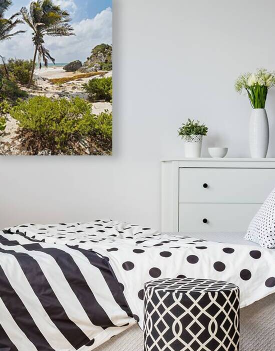 Tulum beach ocean view 4 by Justin Richard Batten