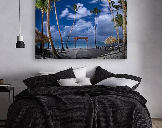 dominican beach night 3 by Justin Richard Batten