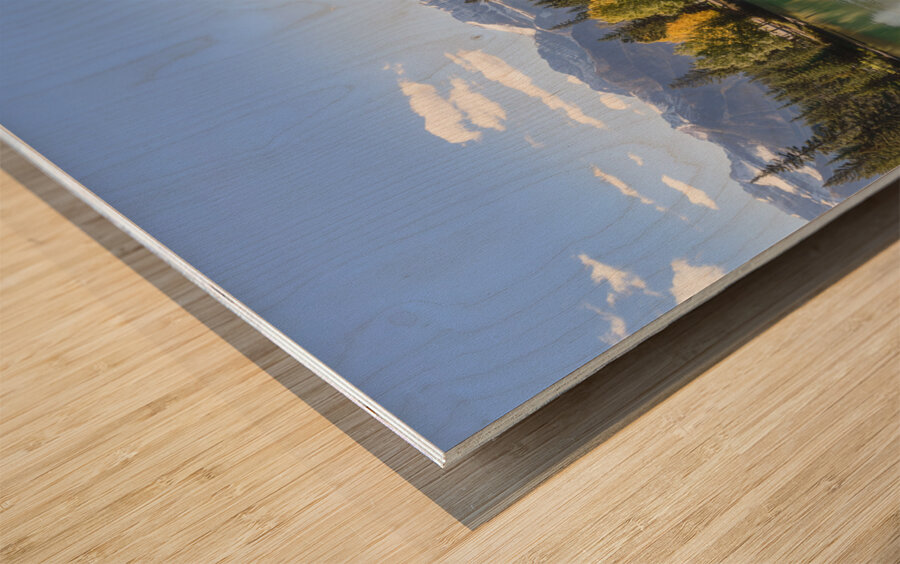 Bow River banff alberta Wood print