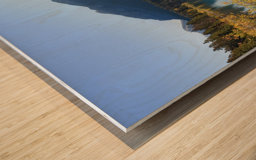 Bow River Banff mountains 2-4 Wood print