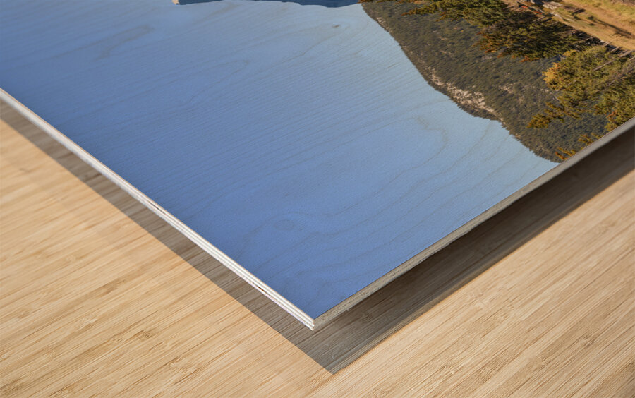 Banff Bow River mountains 2-5 Wood print