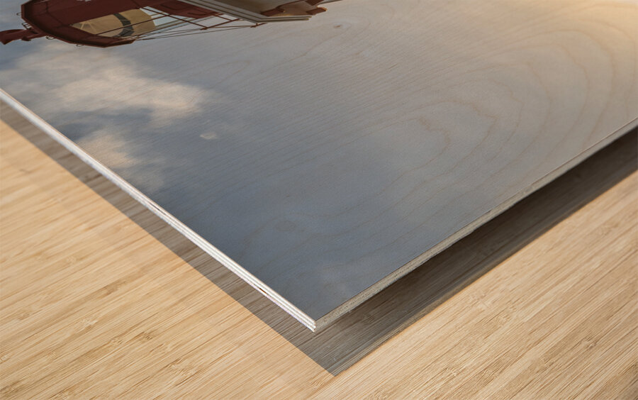 Panmure Lighthouse Sunray Sunrise Wood print