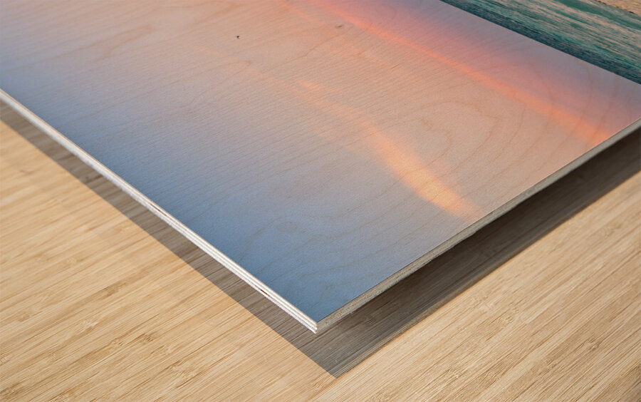 Cuban sunset colourful sky Wood print