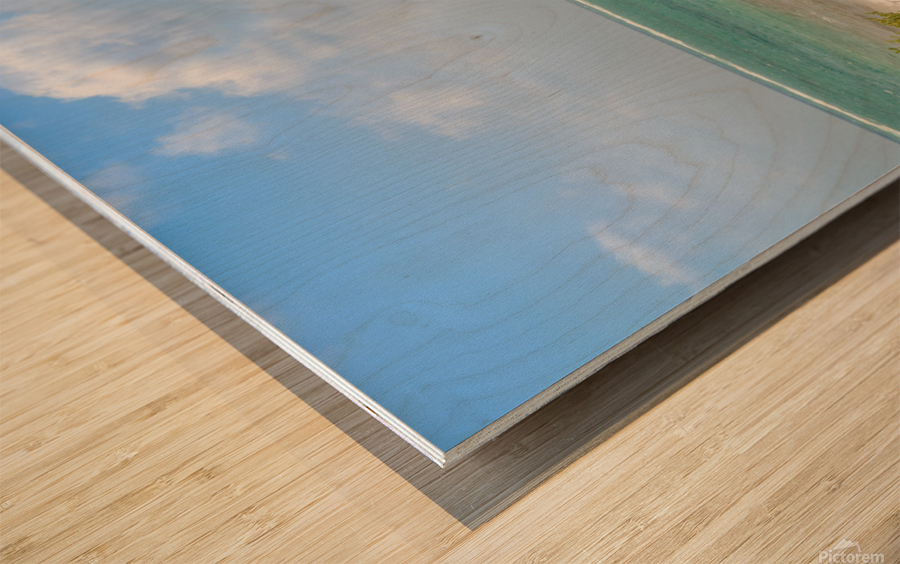 Tulum Ruins on Cliff Wood print